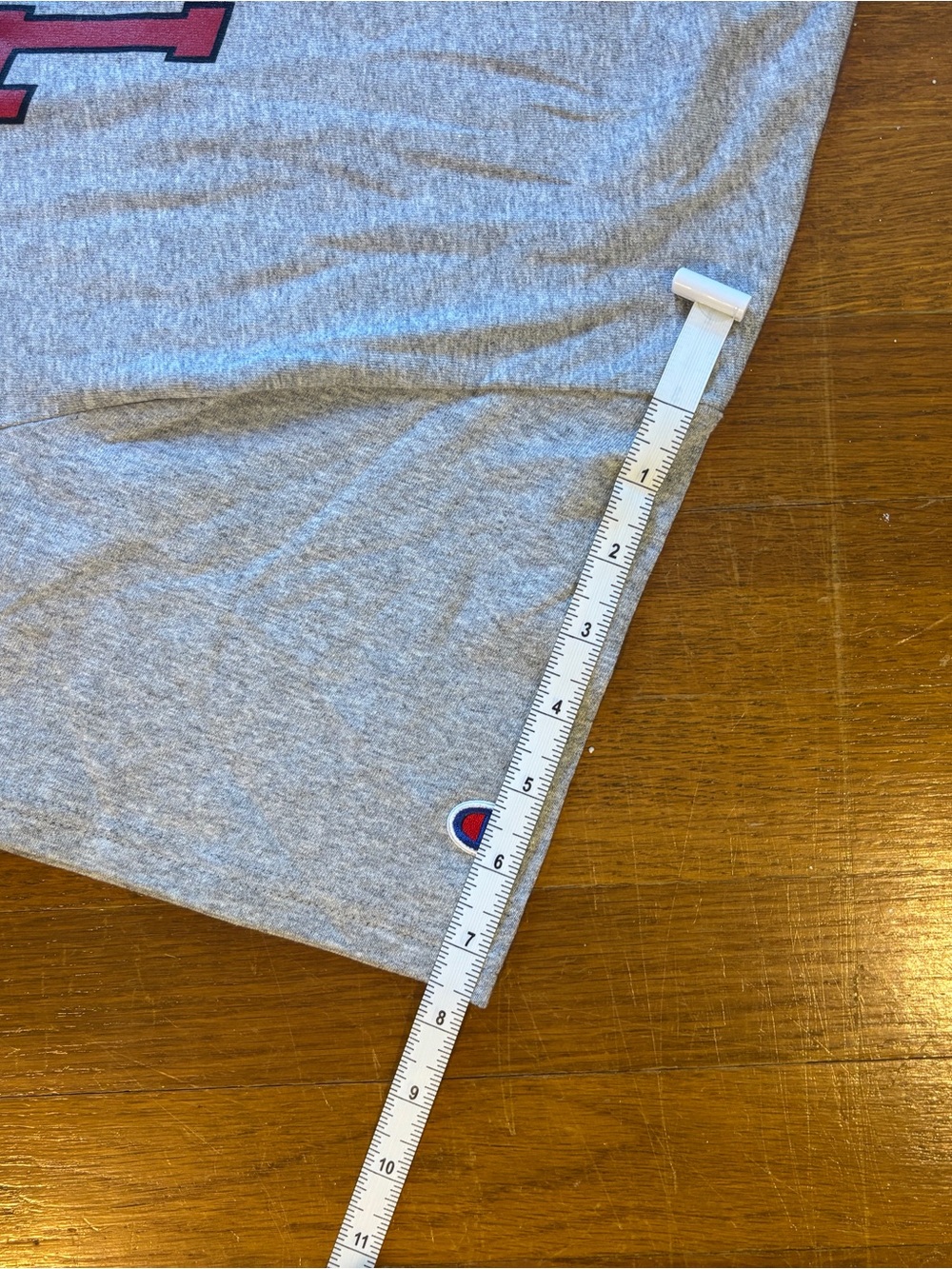 Champion Gray Cornell University Bookstore Short Sleeve Tee with Red Logo - Picture 6 of 7